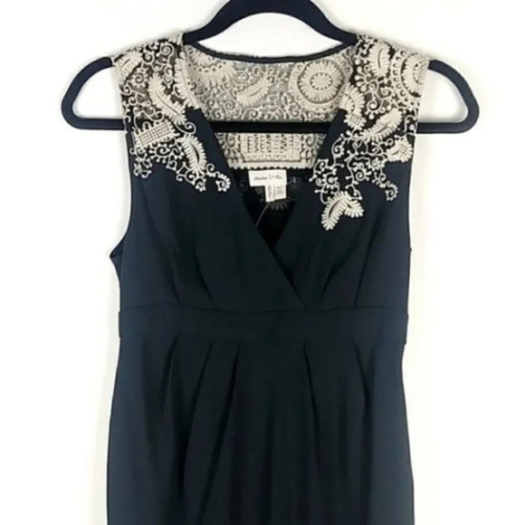 Anthropologie Embroidered Black Cocktail Dress - Picture 11 of 16